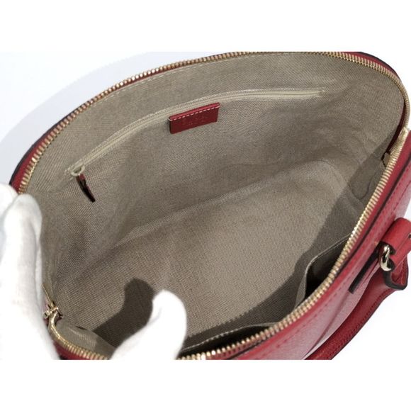Gucci Handbag GG Charm Leather Red - Picture 8 of 10
